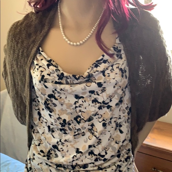 Decree knit shrug (brown) - Picture 10 of 11